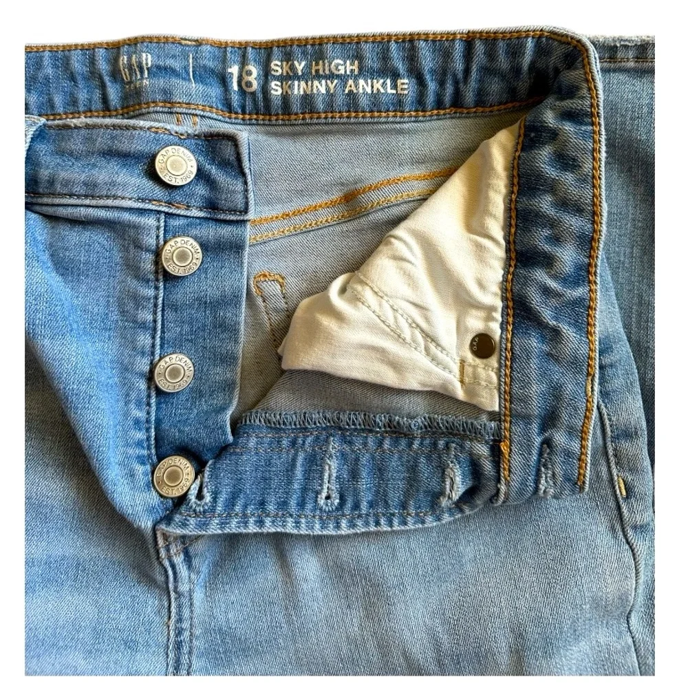 Gap | Girls Teen Sky High Rise Skinny Ankle Jeans in Medium Wash | Size 18 | NEW